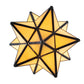 Meyda Lighting Moravian Star 9" Solar Black Mini Pendant Light With Beige Iridescent Shade