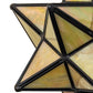 Meyda Lighting Moravian Star 9" Solar Black Mini Pendant Light With Beige Iridescent Shade