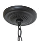 Meyda Lighting Moravian Star 9" Solar Black Mini Pendant Light With Beige Iridescent Shade