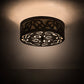 Meyda Lighting Morning Glory 16" 3-Light Timeless Bronze & Solid Copper Flush Mount Light With White Acrylic Shade