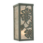 Meyda Lighting Morning Glory 7" 2-Light Timeless Bronze Wall Sconce With Silver Mica Shade Glass