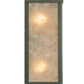 Meyda Lighting Morning Glory 7" 2-Light Timeless Bronze Wall Sconce With Silver Mica Shade Glass