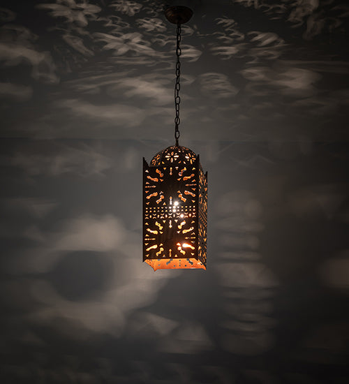 Meyda Lighting Moroccan 14" 2-Light Transparent Copper Mini Pendant Light