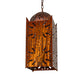 Meyda Lighting Moroccan 14" 2-Light Transparent Copper Mini Pendant Light