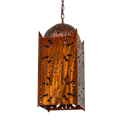 Meyda Lighting Moroccan 14" 2-Light Transparent Copper Mini Pendant Light