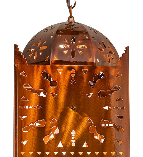Meyda Lighting Moroccan 14" 2-Light Transparent Copper Mini Pendant Light