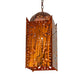Meyda Lighting Moroccan 14" 2-Light Transparent Copper Mini Pendant Light