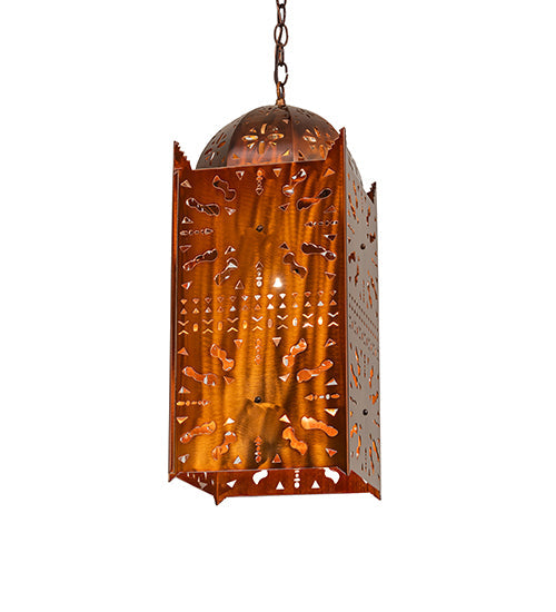 Meyda Lighting Moroccan 14" 2-Light Transparent Copper Mini Pendant Light