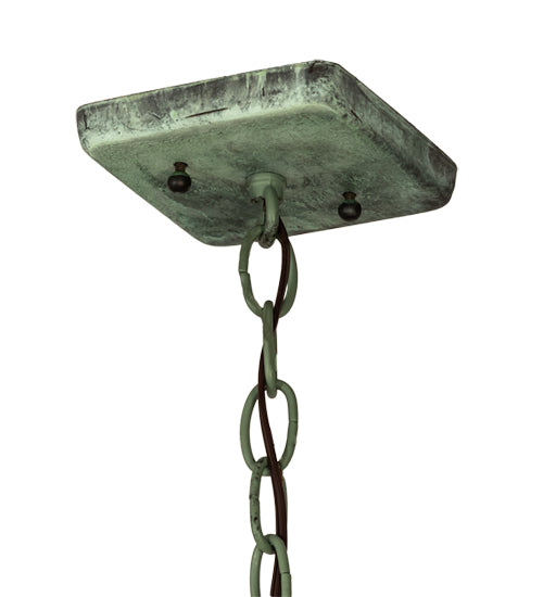Meyda Lighting Moroccan 5" Craftsman Verdigris On Brass Mini Pendant Light