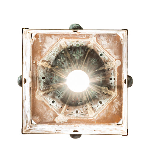 Meyda Lighting Moroccan 5" Craftsman Verdigris On Brass Mini Pendant Light
