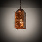 Meyda Lighting Moroccan 5"Sq Transparent Copper Mini Pendant Light