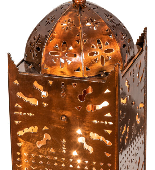 Meyda Lighting Moroccan 5"Sq Transparent Copper Mini Pendant Light