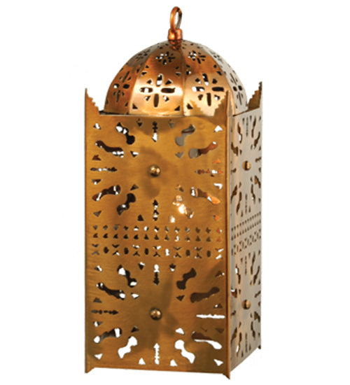 Meyda Lighting Moroccan 8"Sq Transparent Copper Mini Pendant Light