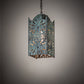 Meyda Lighting Moroccan 8"Sq Verdigris Pendant Light