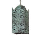 Meyda Lighting Moroccan 8"Sq Verdigris Pendant Light