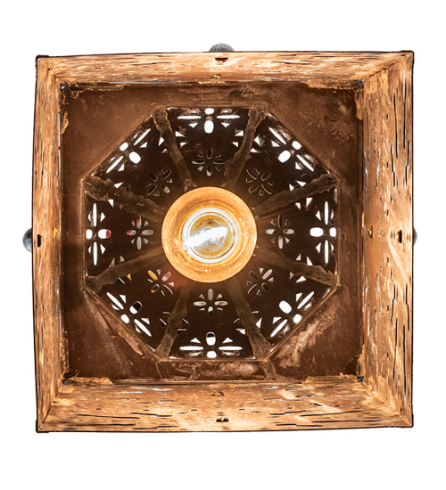 Meyda Lighting Moroccan 8"Sq Verdigris Pendant Light