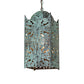 Meyda Lighting Moroccan 8"Sq Verdigris Pendant Light