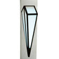 Meyda Lighting Morton 10"W x 36"H LED Mirror Black Wall Sconce With White Statuario Idalight Shade