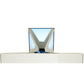 Meyda Lighting Morton 10"W x 36"H LED Mirror Black Wall Sconce With White Statuario Idalight Shade