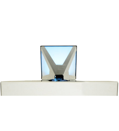 Meyda Lighting Morton 10"W x 36"H LED Mirror Black Wall Sconce With White Statuario Idalight Shade