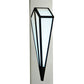 Meyda Lighting Morton 10"W x 36"H LED Mirror Black Wall Sconce With White Statuario Idalight Shade