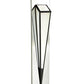 Meyda Lighting Morton 10"W x 46"H LED Mirror Black Wall Sconce With White Statuario Idalight Shade