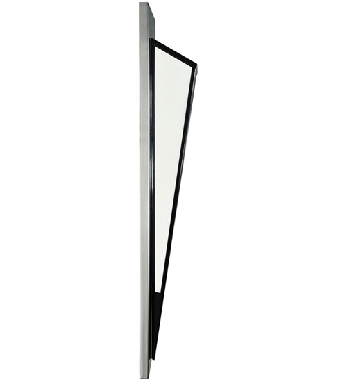 Meyda Lighting Morton 10"W x 46"H LED Mirror Black Wall Sconce With White Statuario Idalight Shade