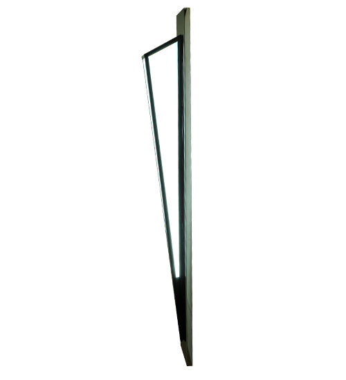 Meyda Lighting Morton 9"W x 60"H LED Mirror Black Outdoor Wall Sconce With White Statuario Idalight Shade Glass