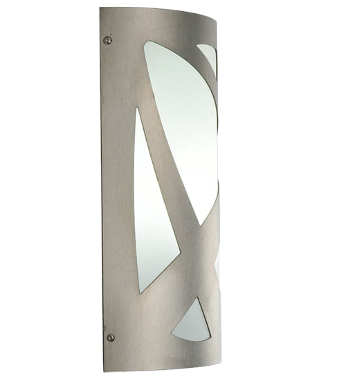 Meyda Lighting Mosaic 8" 2-Light Brushed Stainless Steel Wall Sconce With White Statuario Idalight Shade