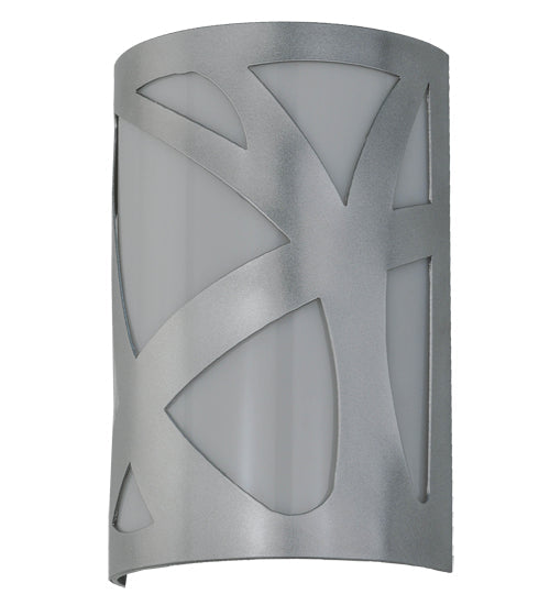 Meyda Lighting Mosaic 8" 2-Light Pewter Wall Sconce With White Statuario Idalight Shade