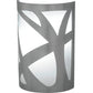 Meyda Lighting Mosaic 8" 2-Light Pewter Wall Sconce With White Statuario Idalight Shade