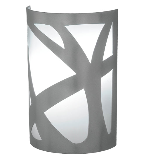 Meyda Lighting Mosaic 8" 2-Light Pewter Wall Sconce With White Statuario Idalight Shade