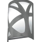 Meyda Lighting Mosaic 8" 2-Light Pewter Wall Sconce With White Statuario Idalight Shade