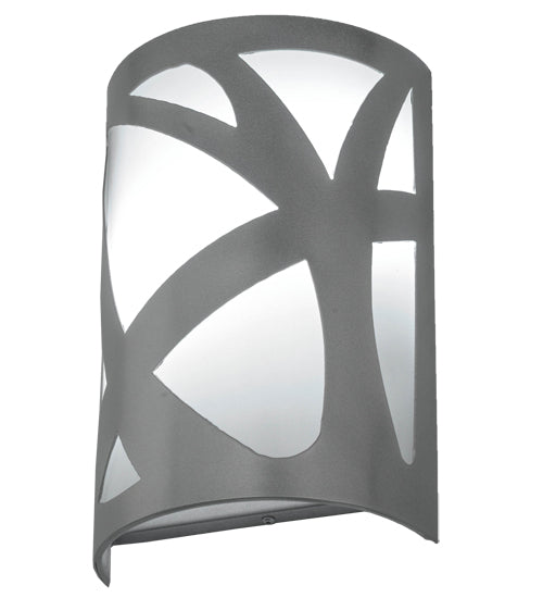Meyda Lighting Mosaic 8" 2-Light Pewter Wall Sconce With White Statuario Idalight Shade
