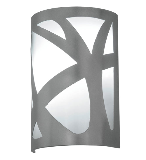 Meyda Lighting Mosaic 8" 2-Light Pewter Wall Sconce With White Statuario Idalight Shade