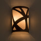 Meyda Lighting Mosaic 8" 2-Light Rustic Iron Wall Sconce With White Statuario Idalight Shade Glass