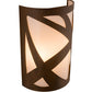 Meyda Lighting Mosaic 8" 2-Light Rustic Iron Wall Sconce With White Statuario Idalight Shade Glass