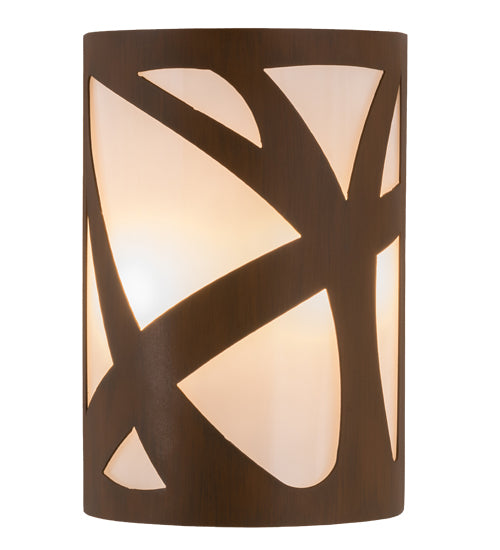 Meyda Lighting Mosaic 8" 2-Light Rustic Iron Wall Sconce With White Statuario Idalight Shade Glass