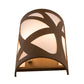 Meyda Lighting Mosaic 8" 2-Light Rustic Iron Wall Sconce With White Statuario Idalight Shade Glass