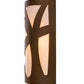 Meyda Lighting Mosaic 8" 2-Light Rustic Iron Wall Sconce With White Statuario Idalight Shade Glass