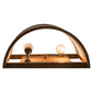 Meyda Lighting Mosaic 8" 2-Light Rustic Iron Wall Sconce With White Statuario Idalight Shade Glass