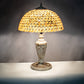 Meyda Lighting Mosaic Dome 24" Antique Table Lamp With Honey Amber Shade Glass