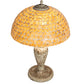 Meyda Lighting Mosaic Dome 24" Antique Table Lamp With Honey Amber Shade Glass