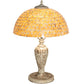 Meyda Lighting Mosaic Dome 24" Antique Table Lamp With Honey Amber Shade Glass