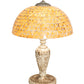 Meyda Lighting Mosaic Dome 24" Antique Table Lamp With Honey Amber Shade Glass