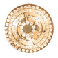 Meyda Lighting Mosier 18" 3-Light Antique Brass Pendant Light With Beige Burlap Fabric Shade