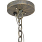 Meyda Lighting Mosier 18" 3-Light Antique Brass Pendant Light With Beige Burlap Fabric Shade