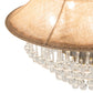 Meyda Lighting Mosier 22" 4-Light Antique Brass Pendant Light With Beige Burlap Fabric Shade