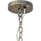 Meyda Lighting Mosier 22" 4-Light Antique Brass Pendant Light With Beige Burlap Fabric Shade