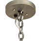 Meyda Lighting Mosier 36" 6-Light Antique Brass Pendant Light With Beige Burlap Fabric Shade